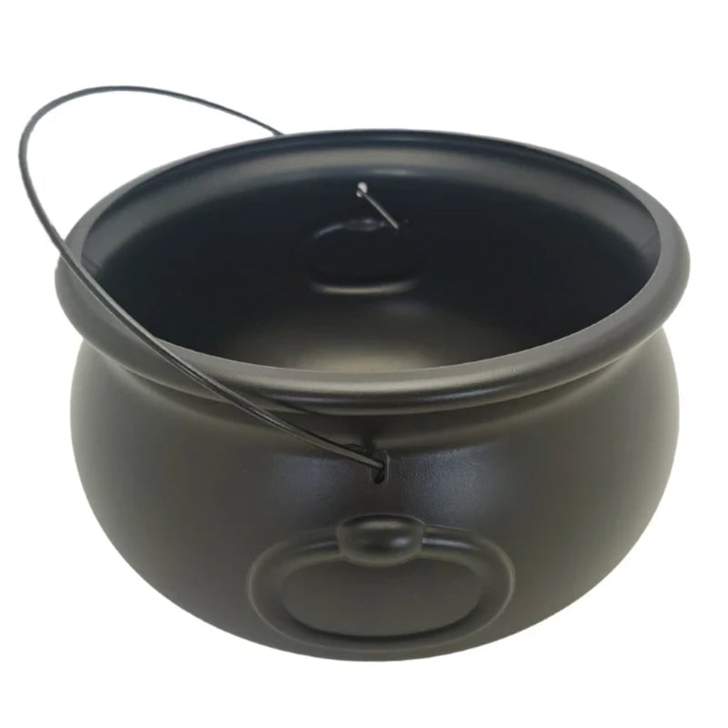 Halloween Plastic Witches Cauldron Large Black Decoration for Trick or Treat Party - Image 3