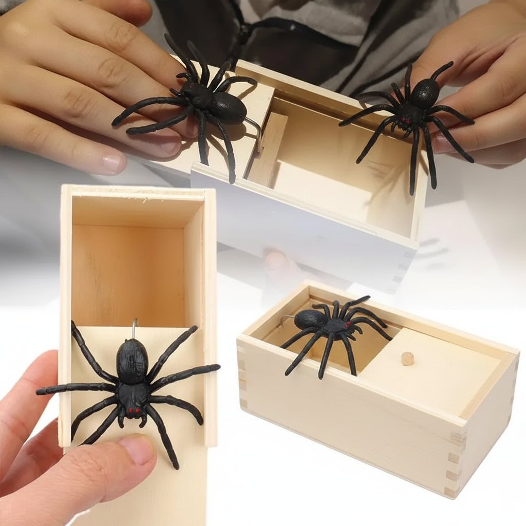 Halloween Prank Gag Gift Box with Spring-Loaded Spider Surprise Joke Boxes - Image 3