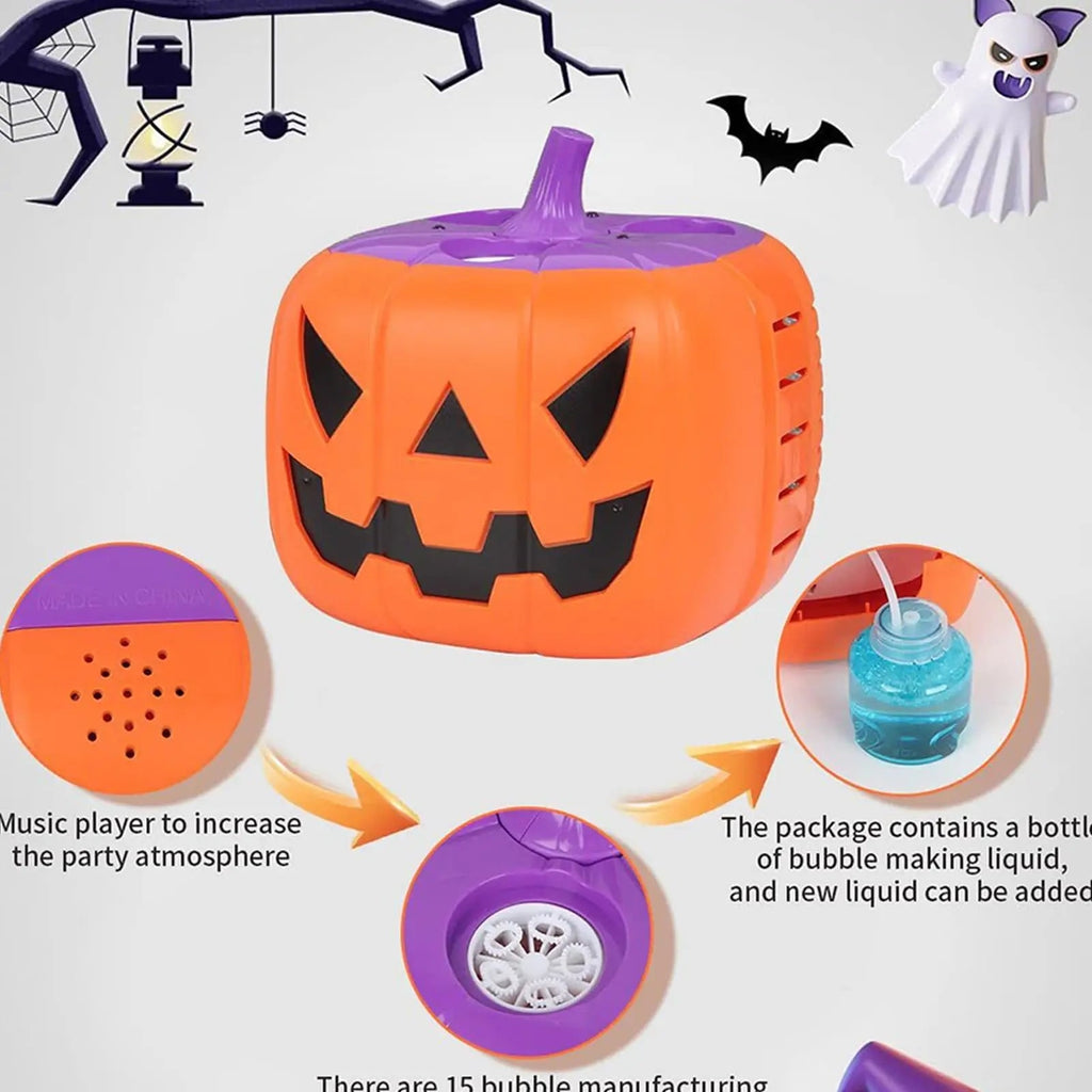 Halloween Pumpkin Bubble Machine and Blower with LED Lights for Outdoor Party Decoration - Image 13
