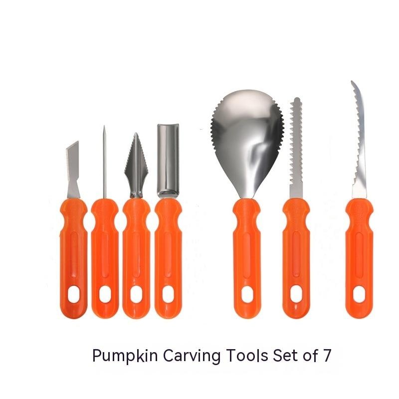 Halloween Pumpkin Carving Kit and Tools with Stainless Steel Blades and Storage for Supplies - Image 3