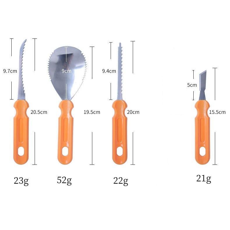 Halloween Pumpkin Carving Kit and Tools with Stainless Steel Blades and Storage for Supplies - Image 4