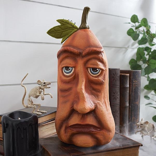 Halloween Pumpkin Decorations with Expressive Faces Resin Figurine for Party and Haunted House Décor - Image 2