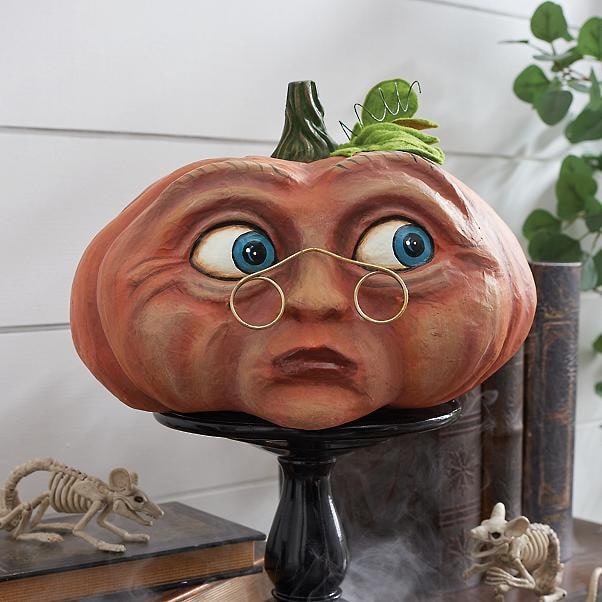 Halloween Pumpkin Decorations with Expressive Faces Resin Figurine for Party and Haunted House Décor - Image 9