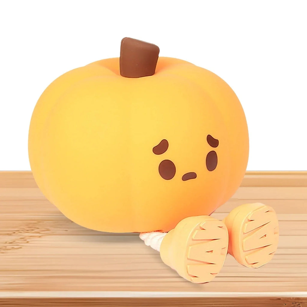 Halloween Pumpkin Night Light Rechargeable LED with Dangling Legs and Sad Face Design - Image 3