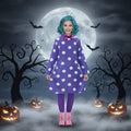 Halloween Purple Polka Dot Character Dress with and Tights Envy Costume - Image 1