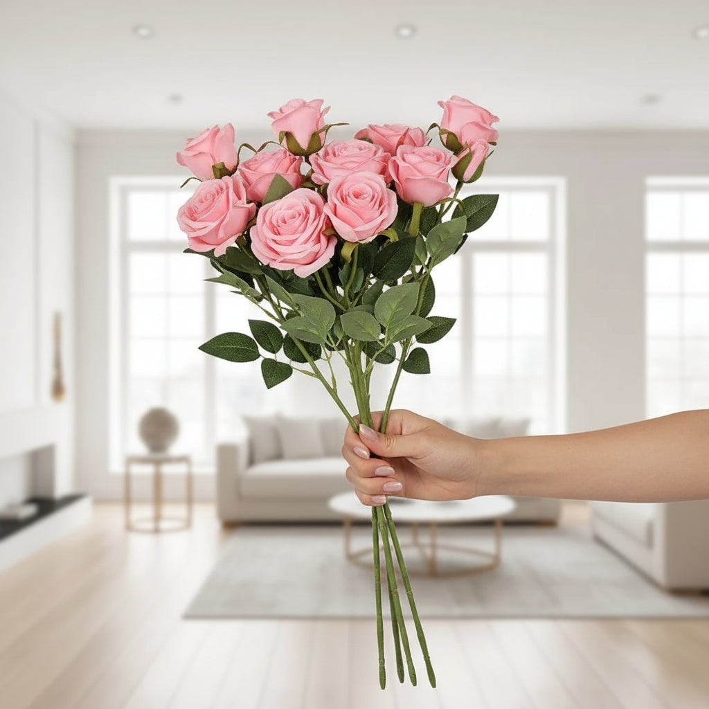 Halloween Realistic Artificial Fake Roses with Long Stems for Home Decor and Party Decoration - Image 7