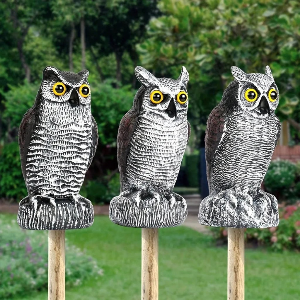 Halloween Realistic Owl Decoy and Statue for Garden Yard Decoration to Scare Birds Figurines - Image 2