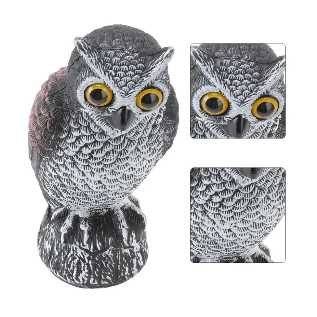 Halloween Realistic Owl Decoy and Statue for Garden Yard Decoration to Scare Birds Figurines - Image 4