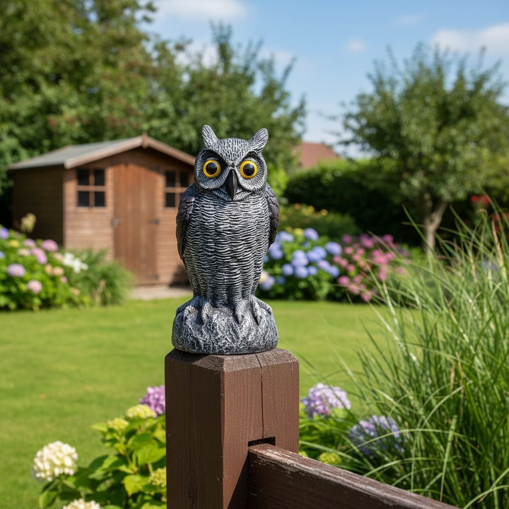 Halloween Realistic Owl Decoy and Statue for Garden Yard Decoration to Scare Birds Figurines - Image 7