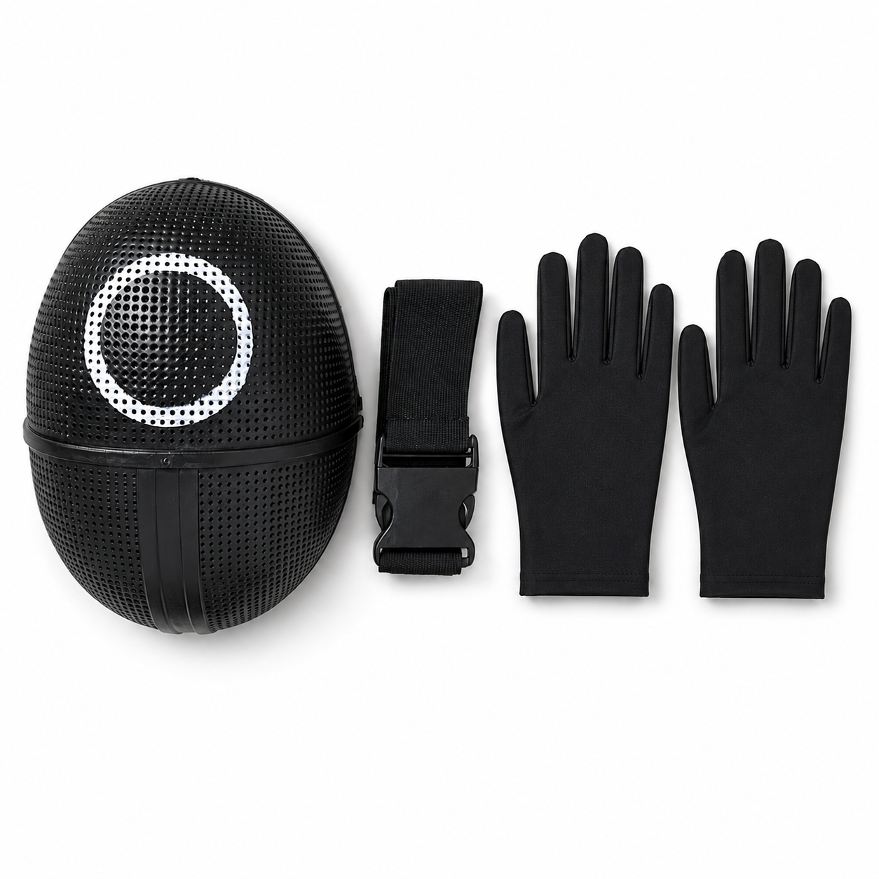 Halloween Red Hooded Jumpsuit Costume with Black Mask and Belt for Party and Cosplay - Image 8