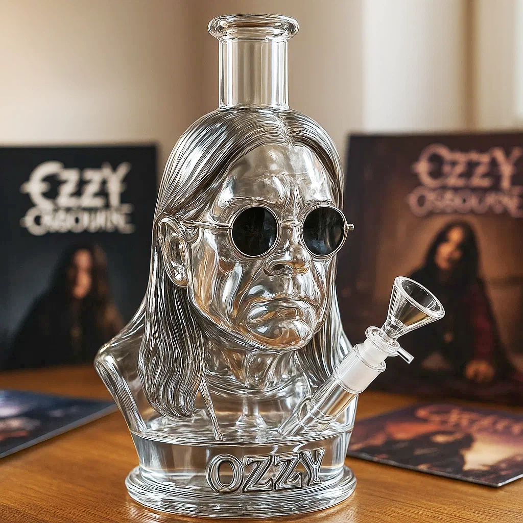 Halloween Rock Star Bust Water Pipe with Glass Design - Image 3