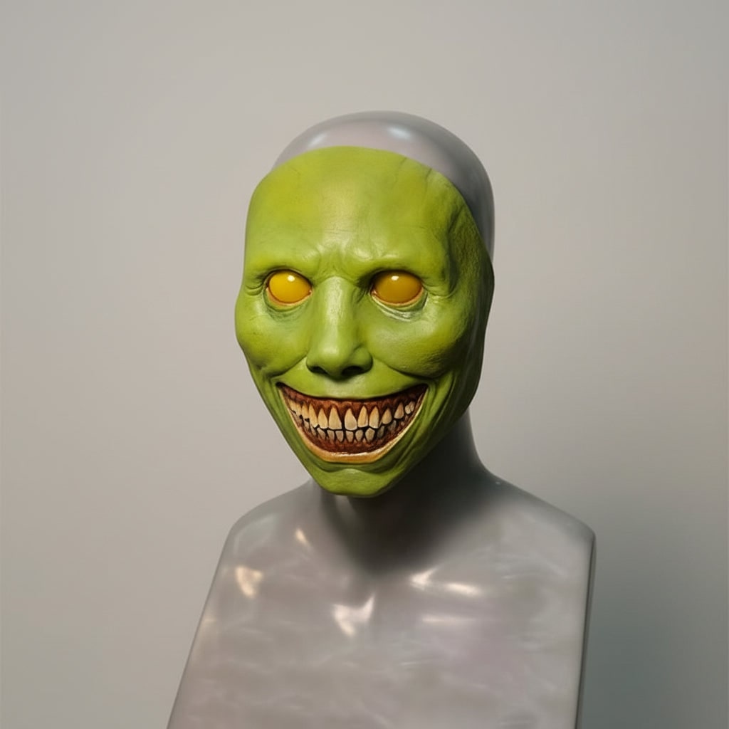 Halloween Scary Costume Mask with LED and Creepy Horror Face Design Clown - Image 2