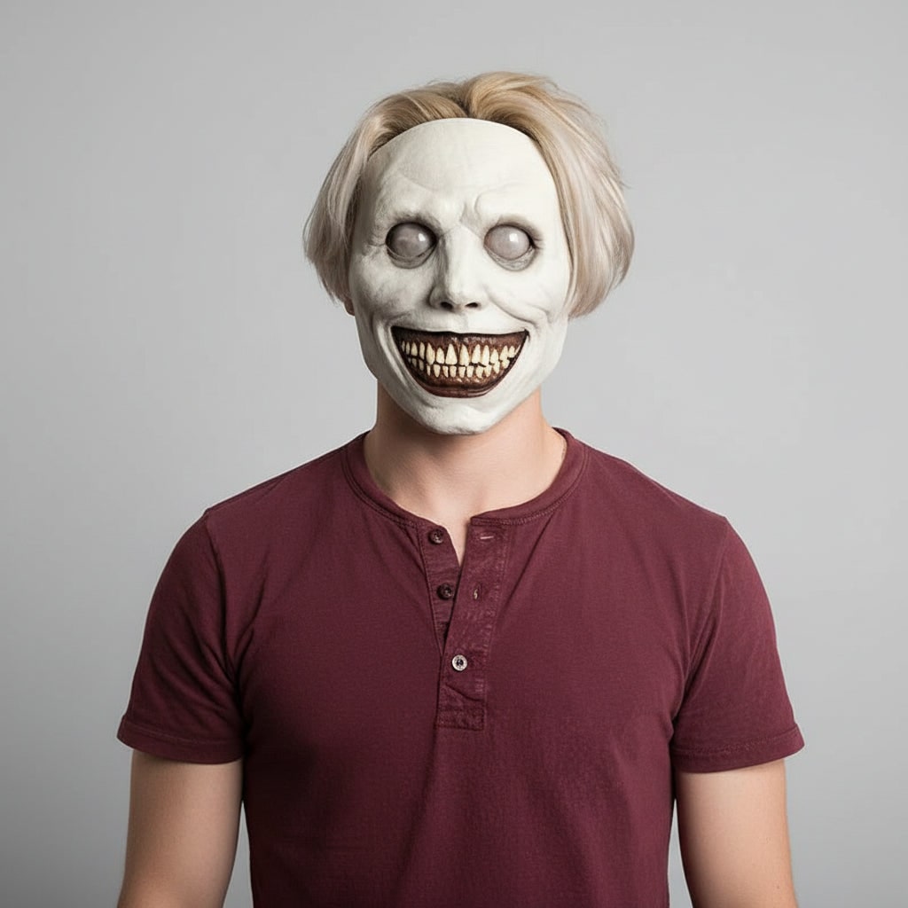 Halloween Scary Costume Mask with LED and Creepy Horror Face Design Clown - Image 5