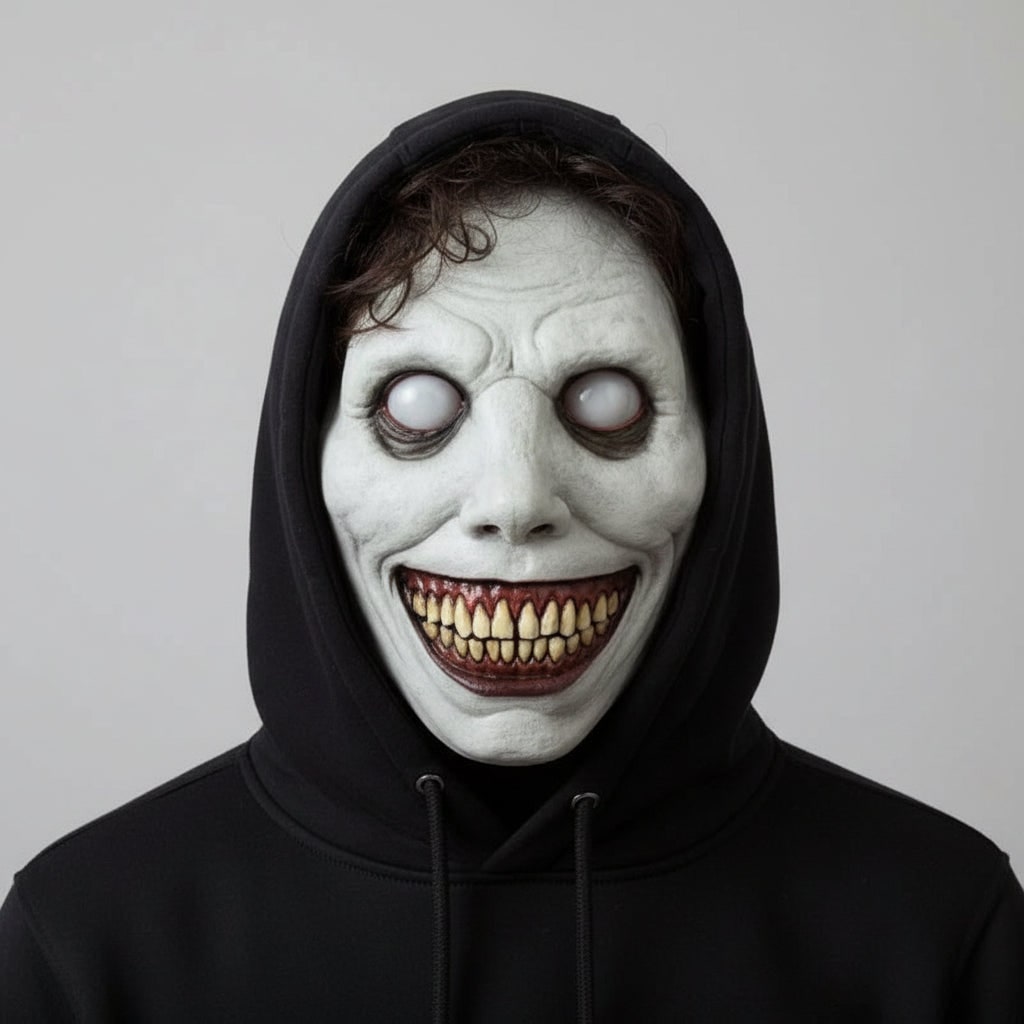 Halloween Scary Costume Mask with LED and Creepy Horror Face Design Clown - Image 6