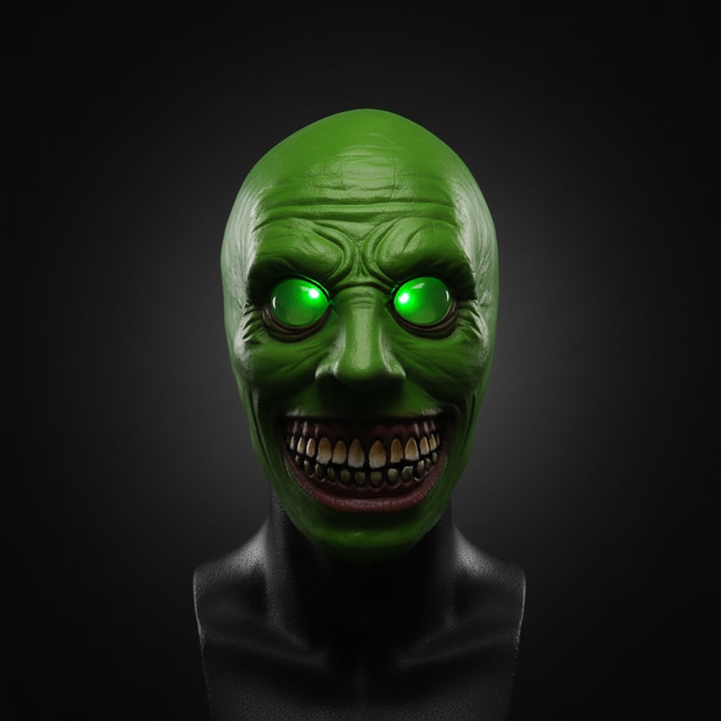 Halloween Scary Costume Mask with LED and Creepy Horror Face Design Clown - Image 8