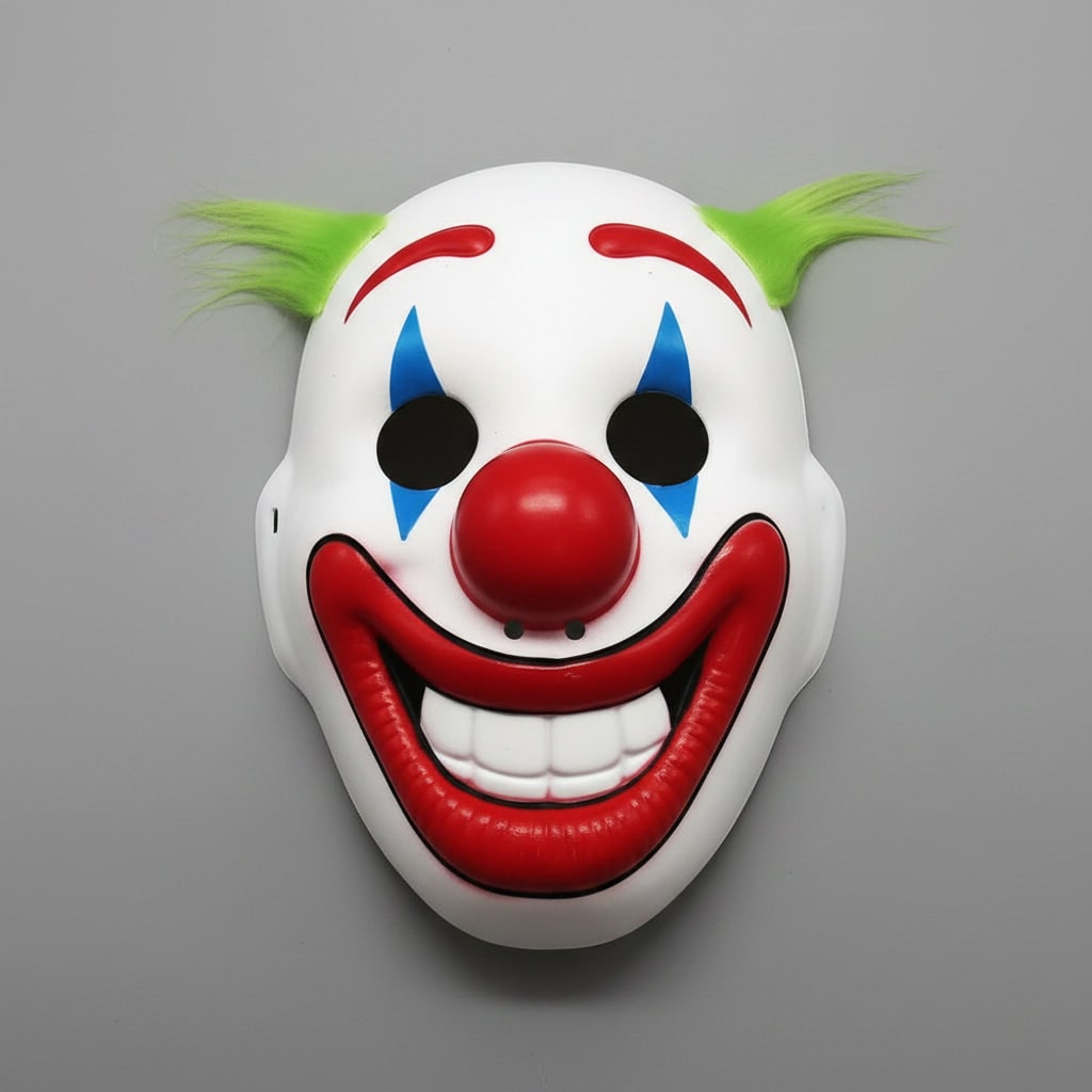 Halloween Scary Creepy Clown Mask with Synthetic and Textured Face for Evil Horror Costume Party - Image 2