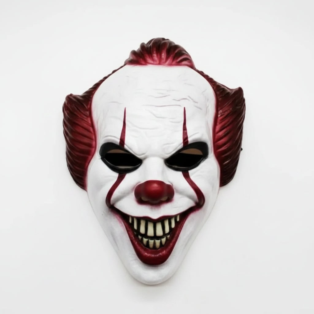 Halloween Scary Creepy Clown Mask with Synthetic and Textured Face for Evil Horror Costume Party - Image 3