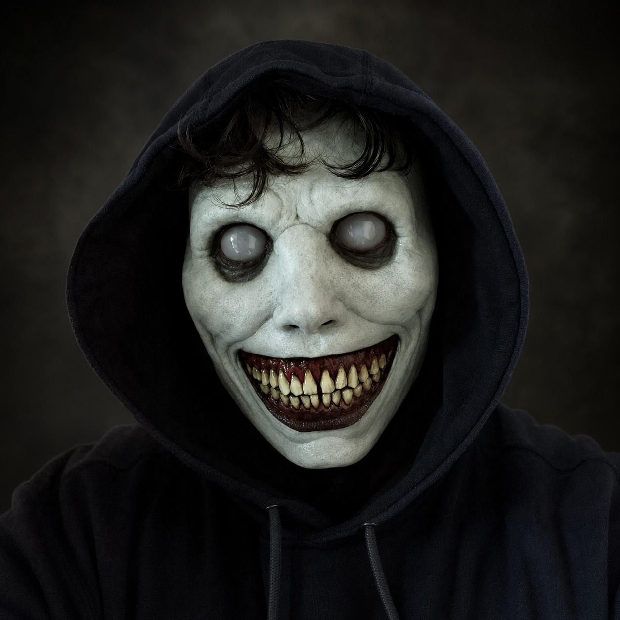 Halloween Scary Creepy Latex Mask with Sharp Teeth for Demon Cosplay and Party Clown - Image 1