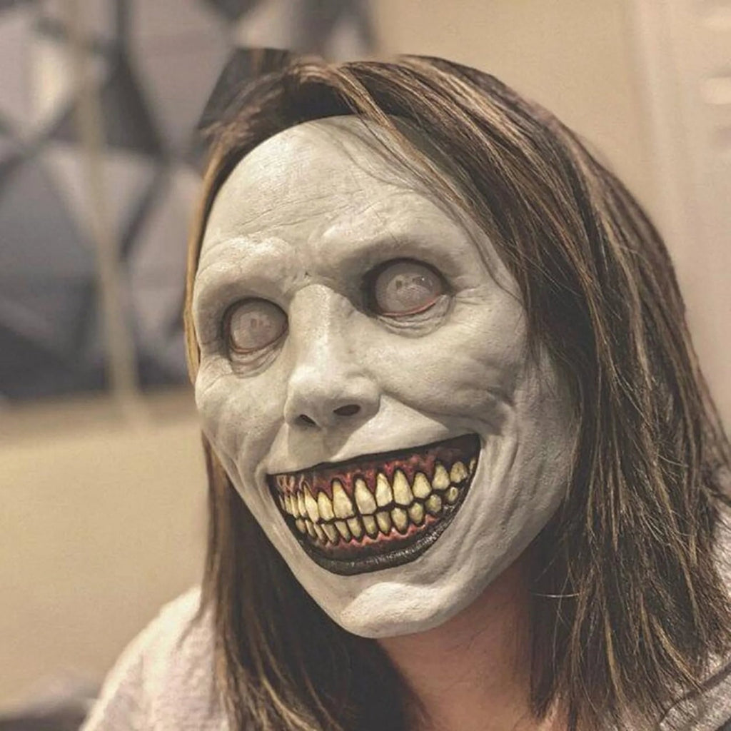 Halloween Scary Creepy Latex Mask with Sharp Teeth for Demon Cosplay and Party Clown - Image 2