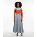 Halloween Sci Fi Cosplay Costume with Cape and Maxi Skirt for Anime Outfits - Image 1
