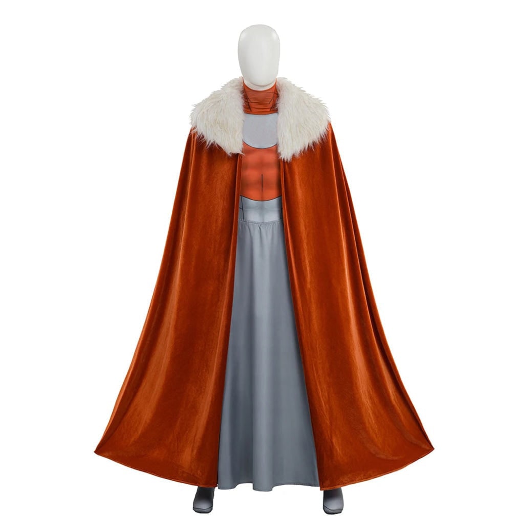 Halloween Sci Fi Cosplay Costume with Cape and Maxi Skirt for Anime Outfits - Image 4