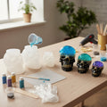 Halloween Silicone Molds for Resin and Candle Making Skull Casting Kit with 3 Sizes - Image 1