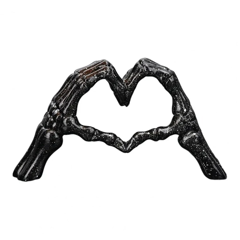 Halloween Skeleton Decoration Heart Sculpture Tabletop Figurine for Table Decor - Image 5