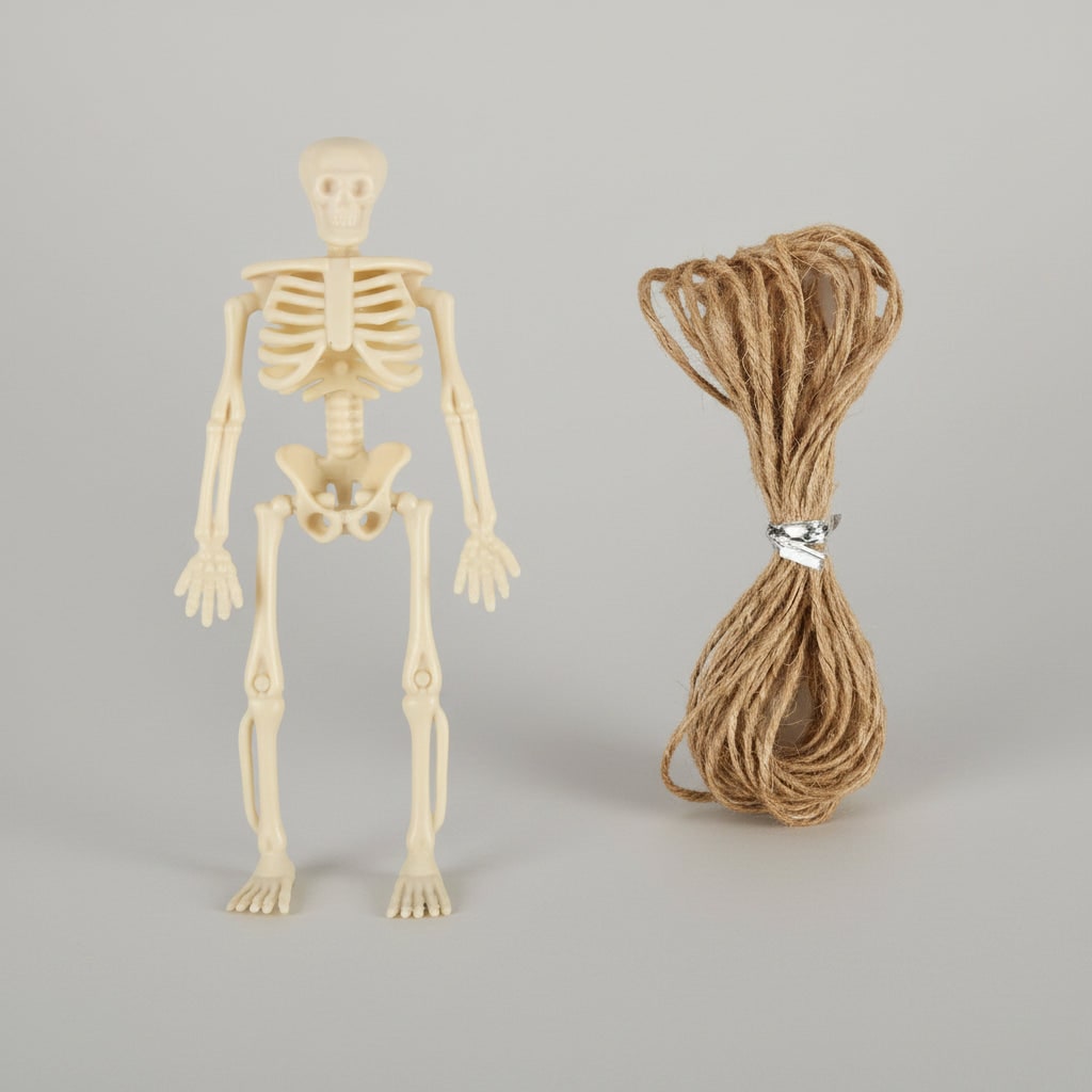 Halloween Skeleton Decoration Mini Plastic Figurines with Posable Joints for Party and Haunted House - Image 3