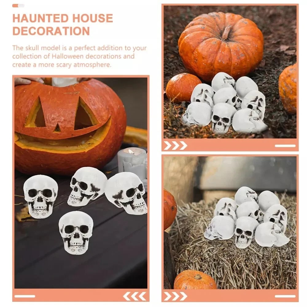 Halloween Skull Decorations Scary Props Mini Plastic for Party and Haunted House - Image 3