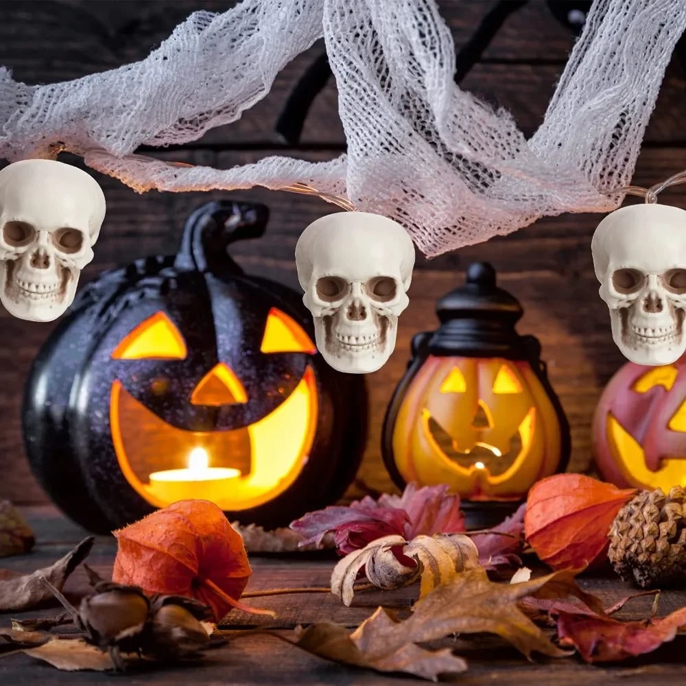 Halloween Skull Decorations Scary Props Mini Plastic for Party and Haunted House - Image 4