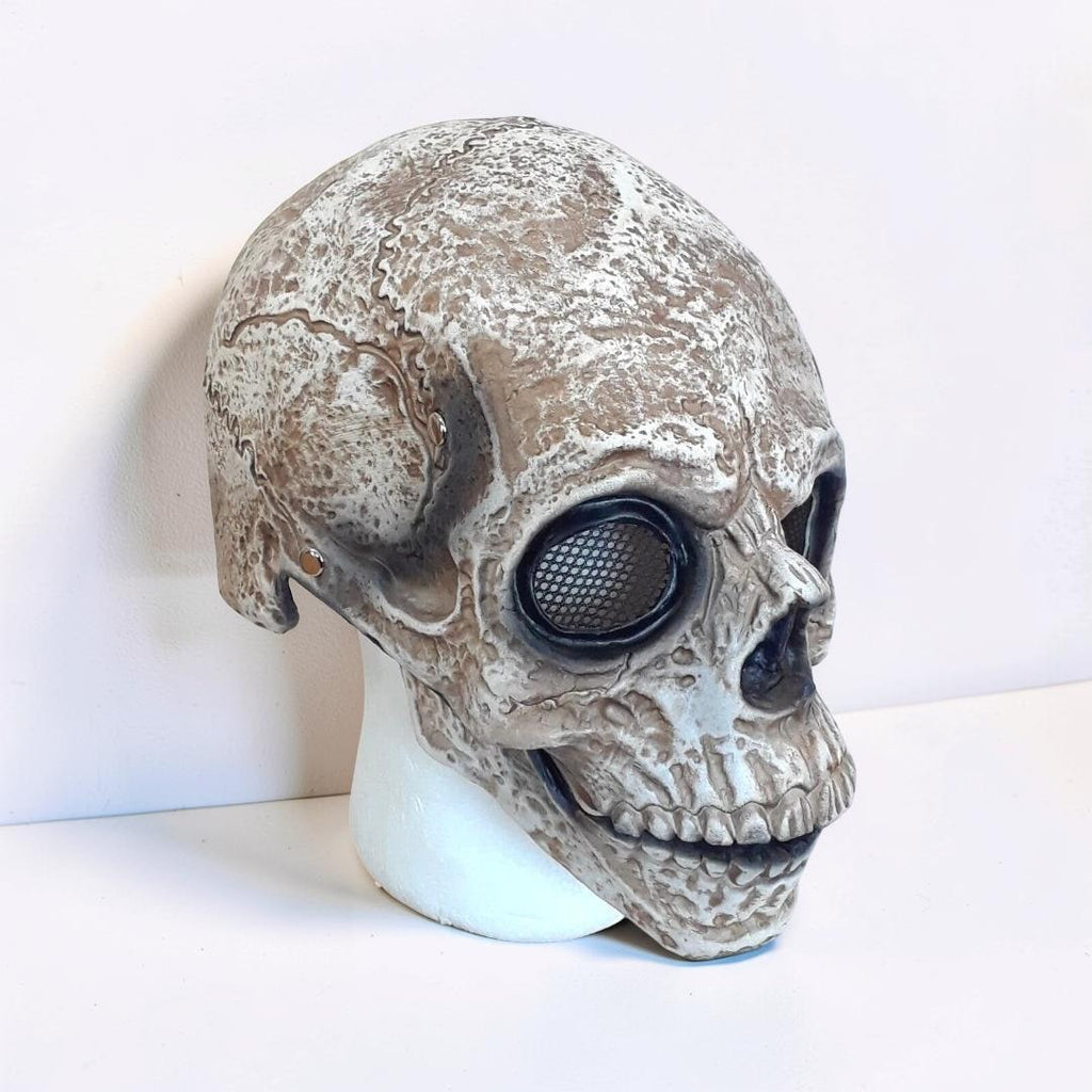 Halloween Skull Mask with Moving Jaw and Mesh Eyes for Creepy Costume Party Cosplay - Image 4