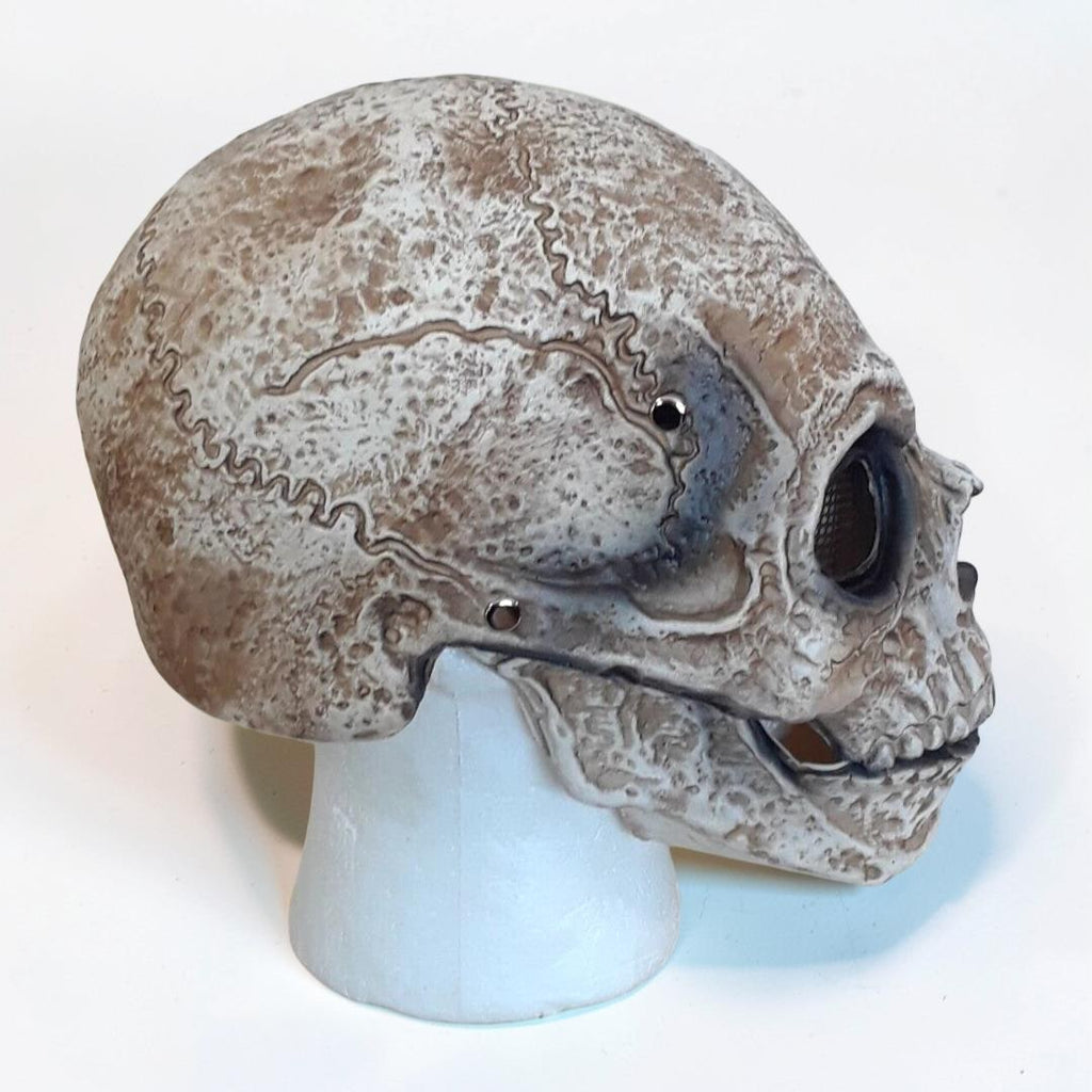 Halloween Skull Mask with Moving Jaw and Mesh Eyes for Creepy Costume Party Cosplay - Image 5
