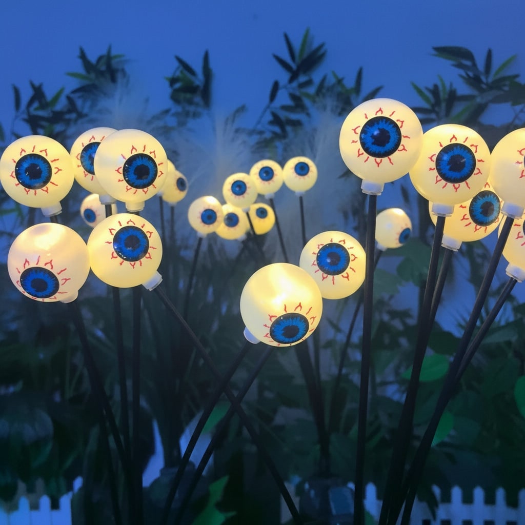 Halloween Solar Powered Garden Lights with Glowing Eyeballs for Outdoor Pathway and Yard Decoration - Image 4