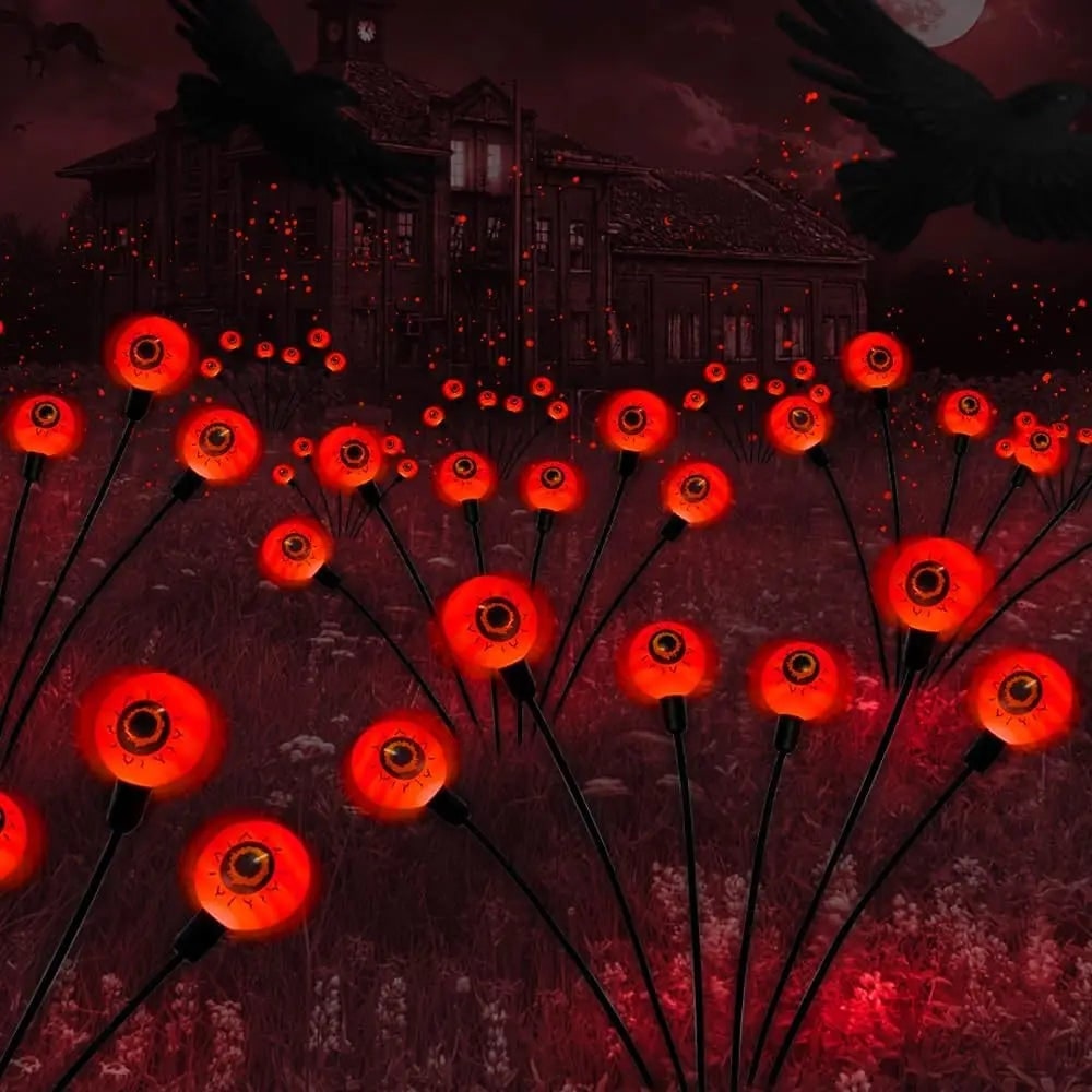 Halloween Solar Powered Garden Lights with Glowing Eyeballs for Outdoor Pathway and Yard Decoration - Image 6