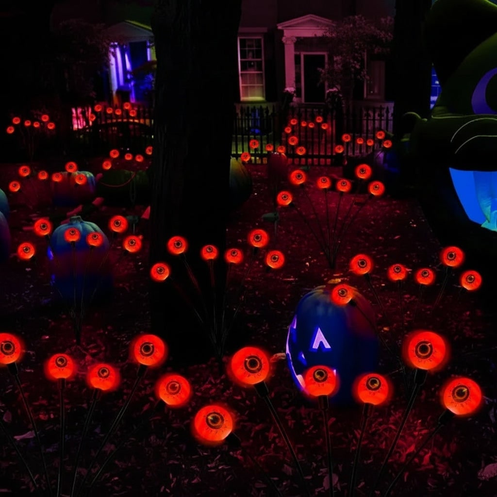Halloween Solar Powered Garden Lights with Glowing Eyeballs for Outdoor Pathway and Yard Decoration - Image 7