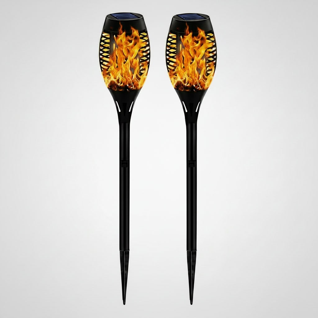 Halloween Solar Torch Lights with Flickering Flame Effect for Outdoor Yard and Landscape Decoration - Image 2