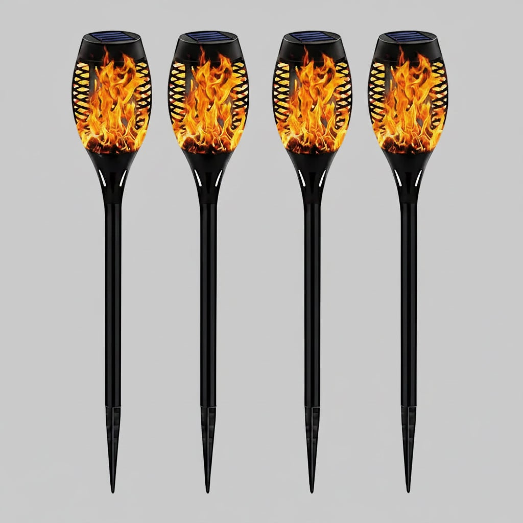 Halloween Solar Torch Lights with Flickering Flame Effect for Outdoor Yard and Landscape Decoration - Image 3
