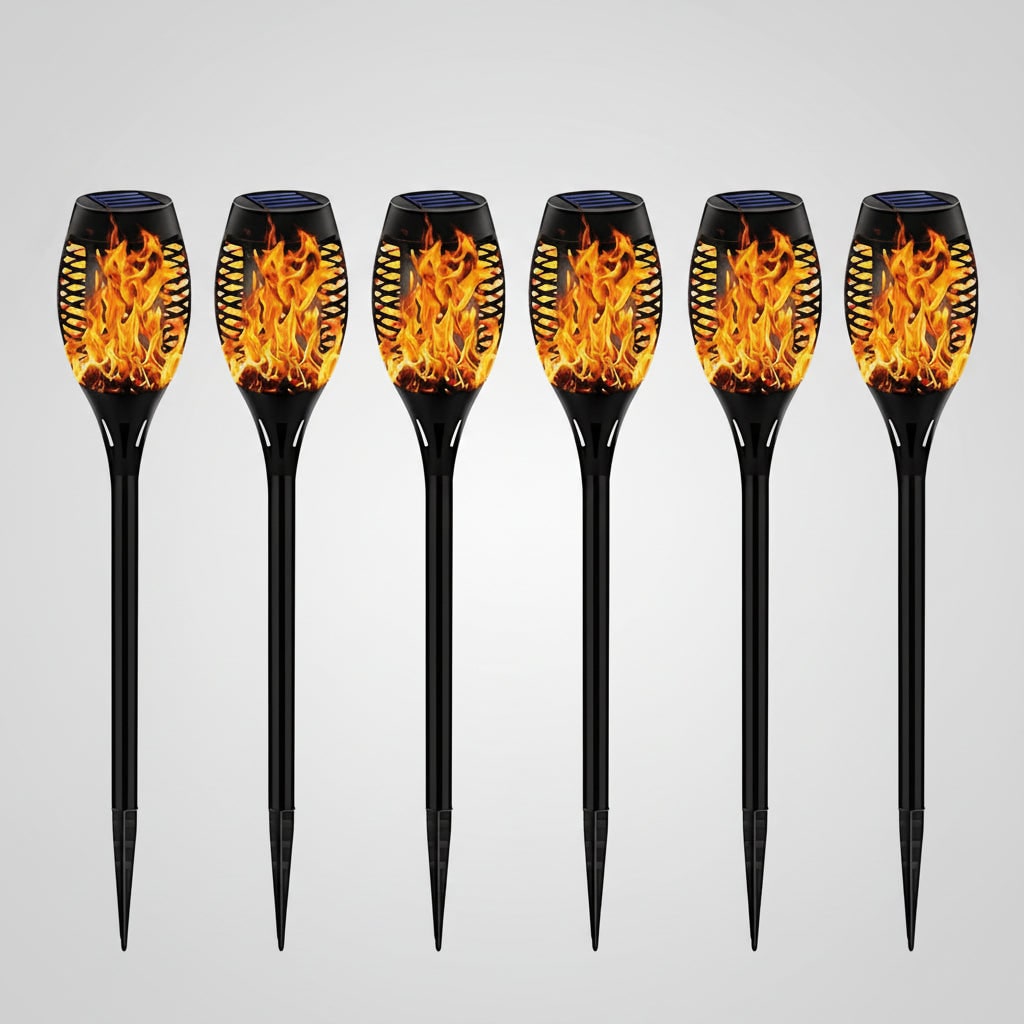 Halloween Solar Torch Lights with Flickering Flame Effect for Outdoor Yard and Landscape Decoration - Image 4