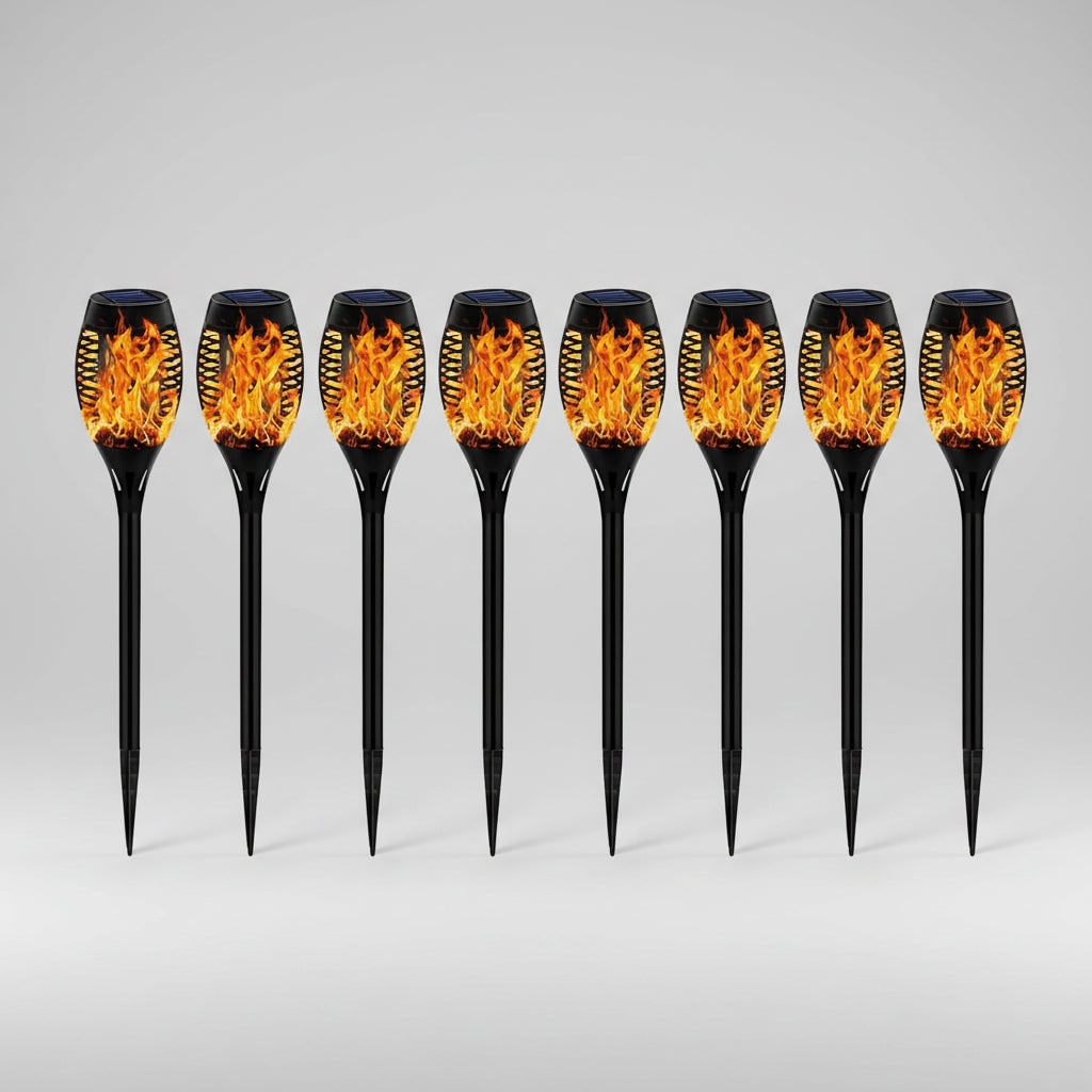 Halloween Solar Torch Lights with Flickering Flame Effect for Outdoor Yard and Landscape Decoration - Image 5