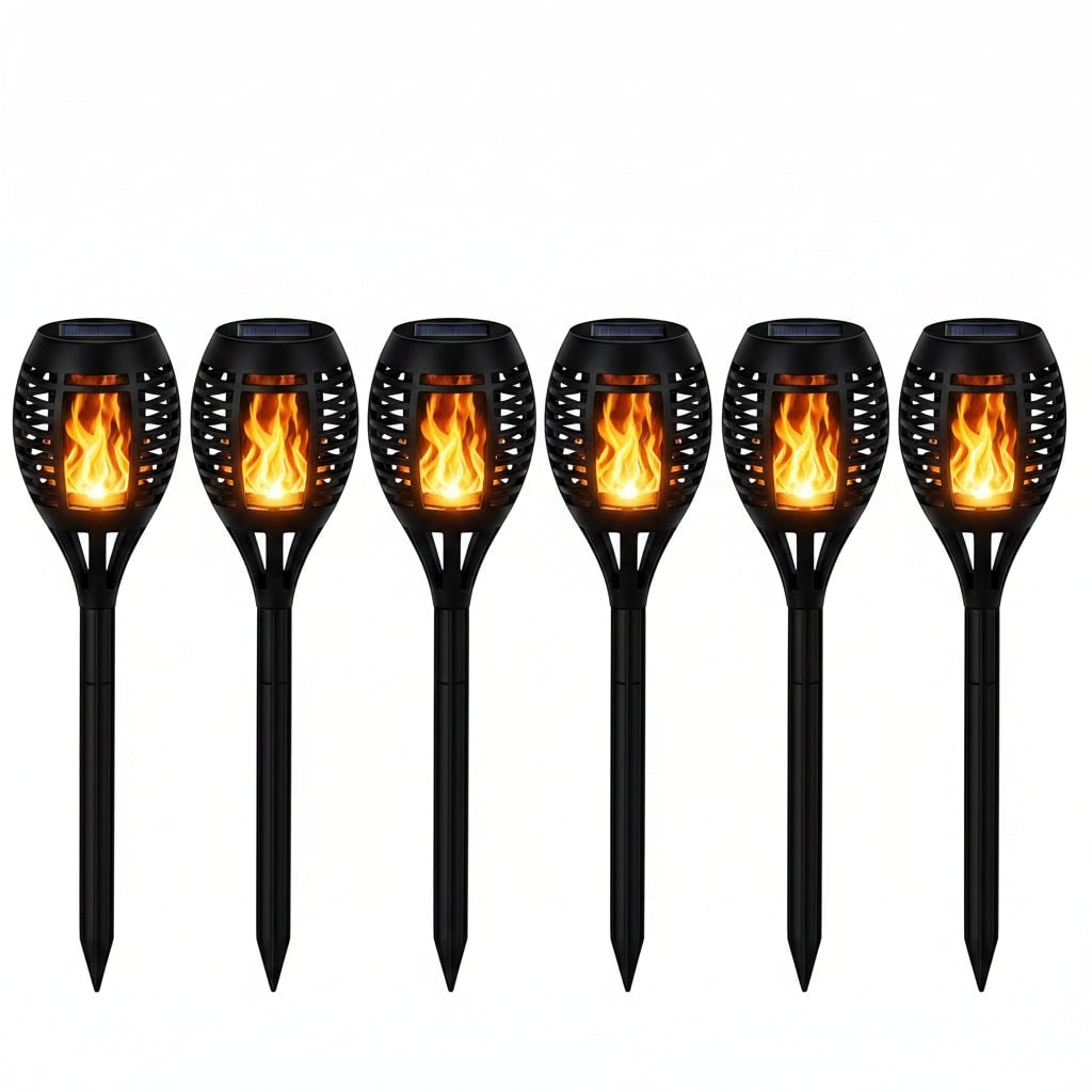 Halloween Solar Torch Lights with Flickering Flame Effect for Outdoor Yard Decoration - Image 6