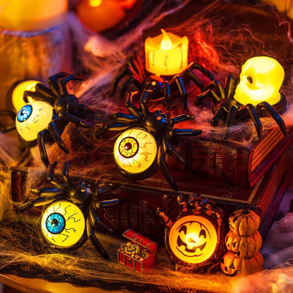 Halloween Spider Tea Lights Battery Operated LED Decoration for Party and Haunted House - Image 4