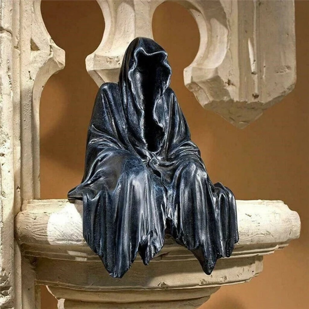 Halloween Spooky Grim Reaper Shelf Sitter Resin Figurine Decoration - Image 2