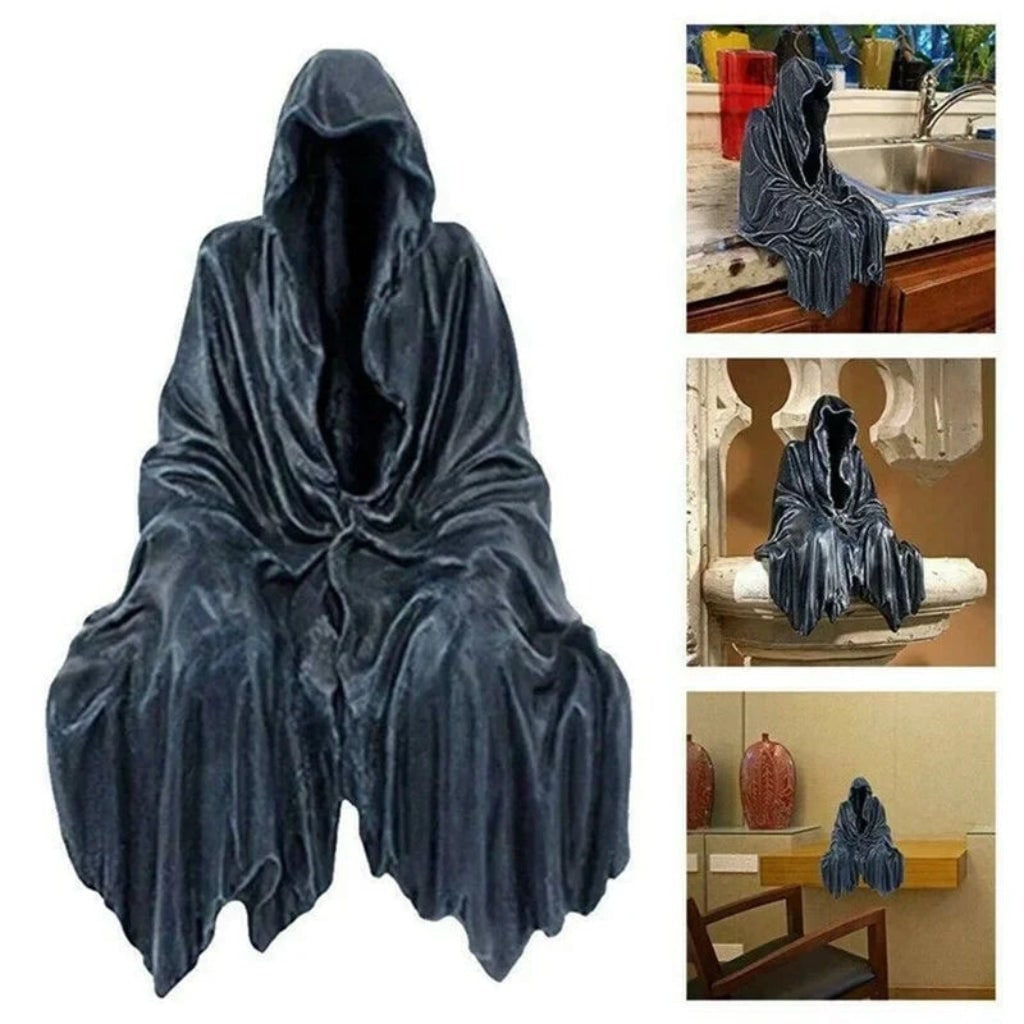 Halloween Spooky Grim Reaper Shelf Sitter Resin Figurine Decoration - Image 3
