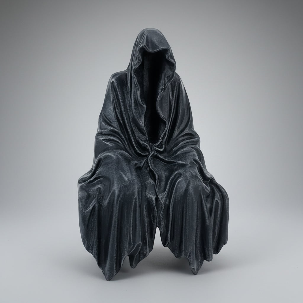 Halloween Spooky Grim Reaper Statue Decorative Resin Figurine - Image 1