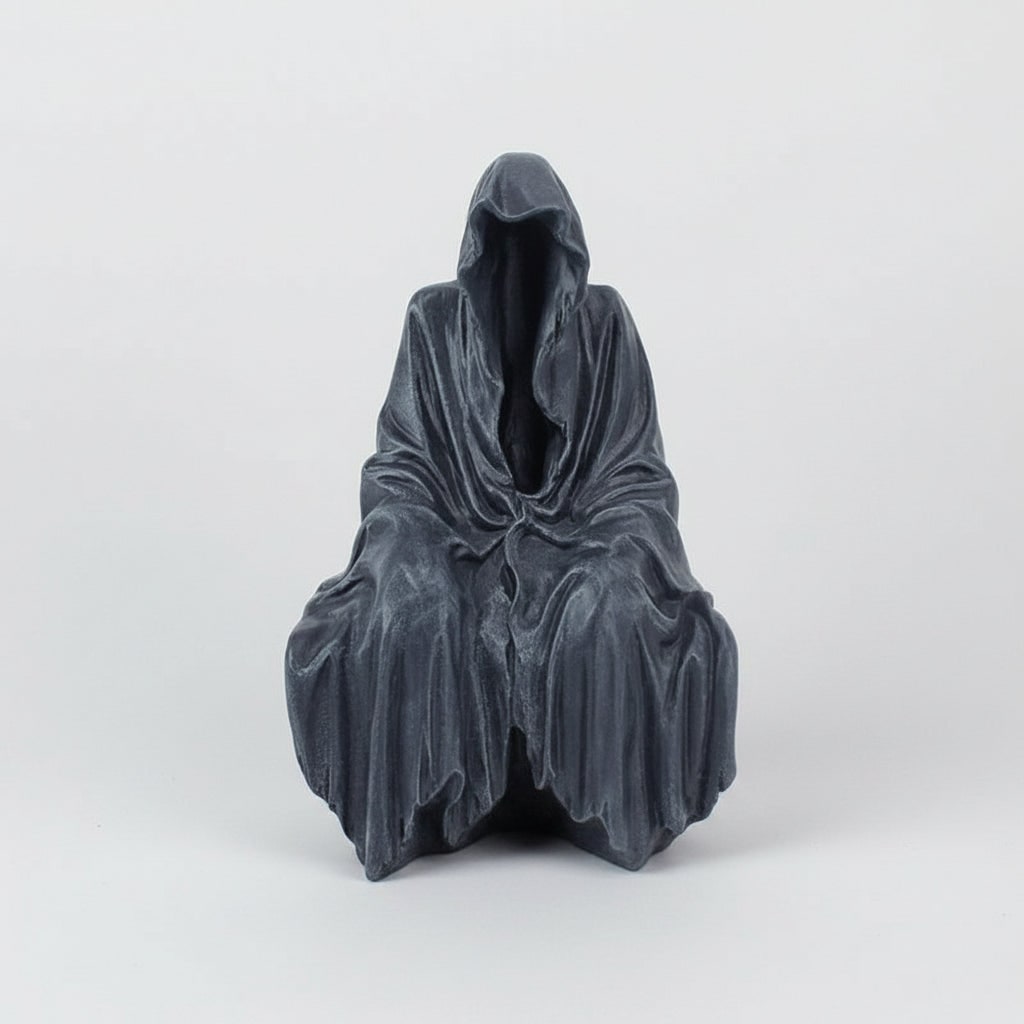 Halloween Spooky Grim Reaper Statue Decorative Resin Figurine - Image 3