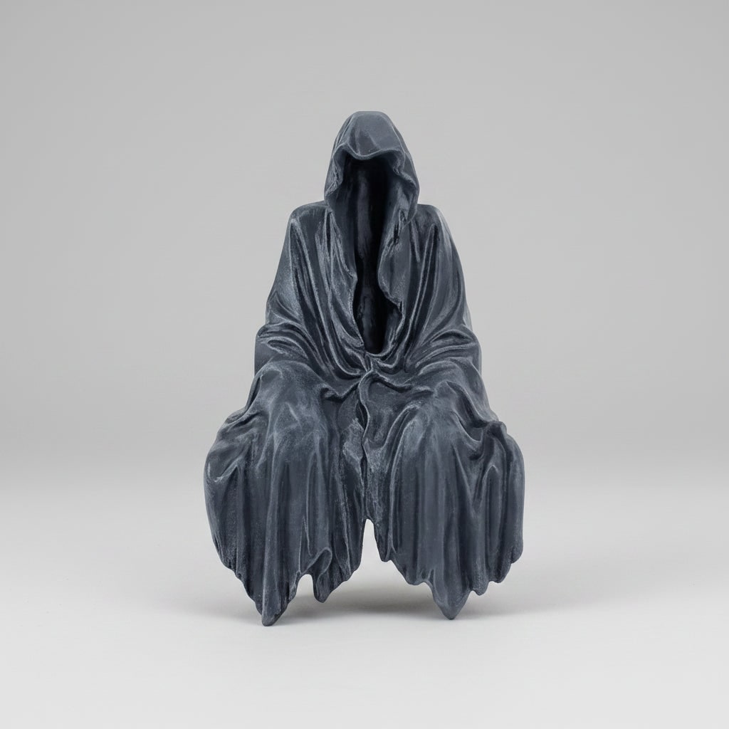 Halloween Spooky Grim Reaper Statue Decorative Resin Figurine - Image 4