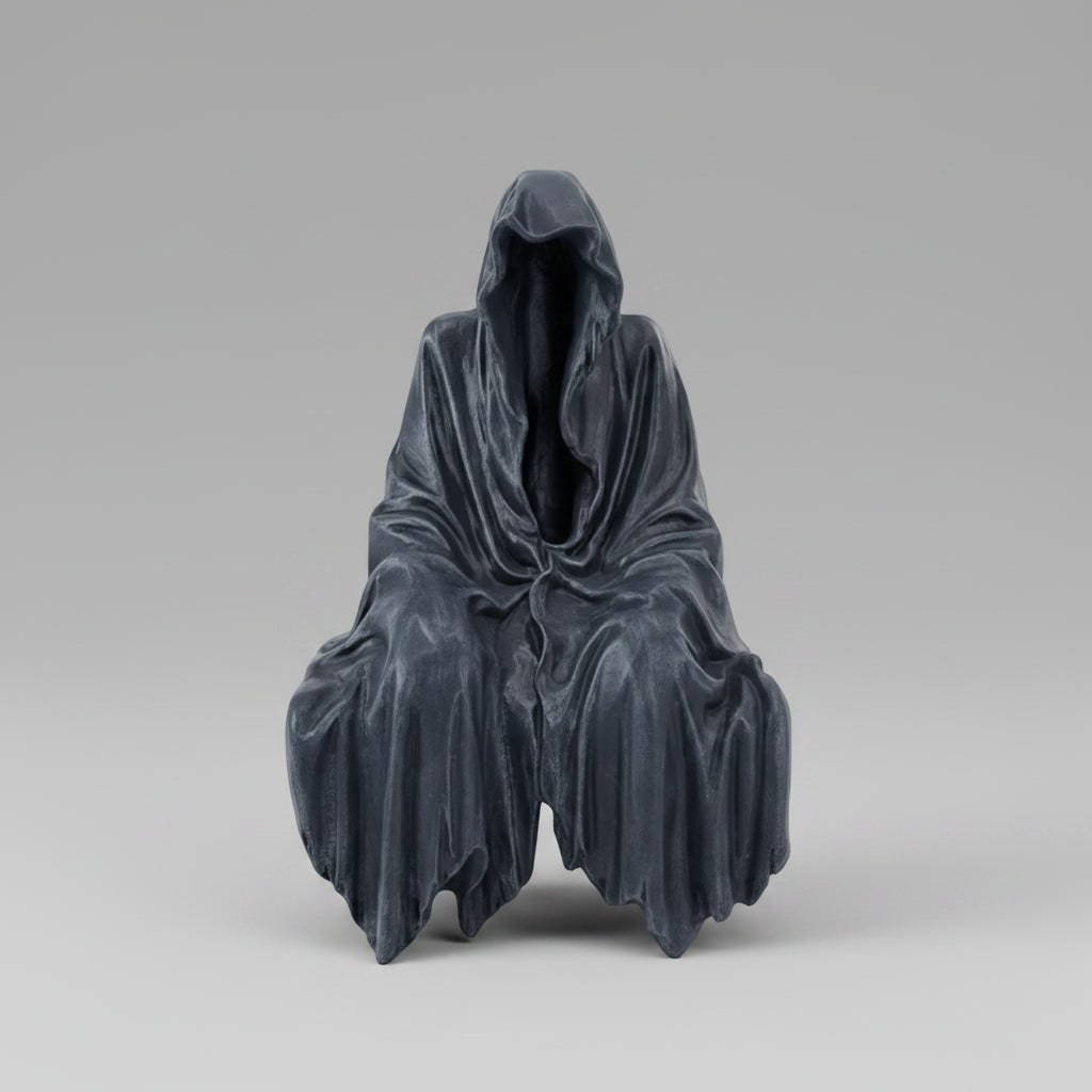 Halloween Spooky Grim Reaper Statue Decorative Resin Figurine - Image 5