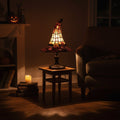 Halloween Stained Glass Witch Hat Table Lamp with Metal Base for Bedroom Decoration Bed Side - Image 1