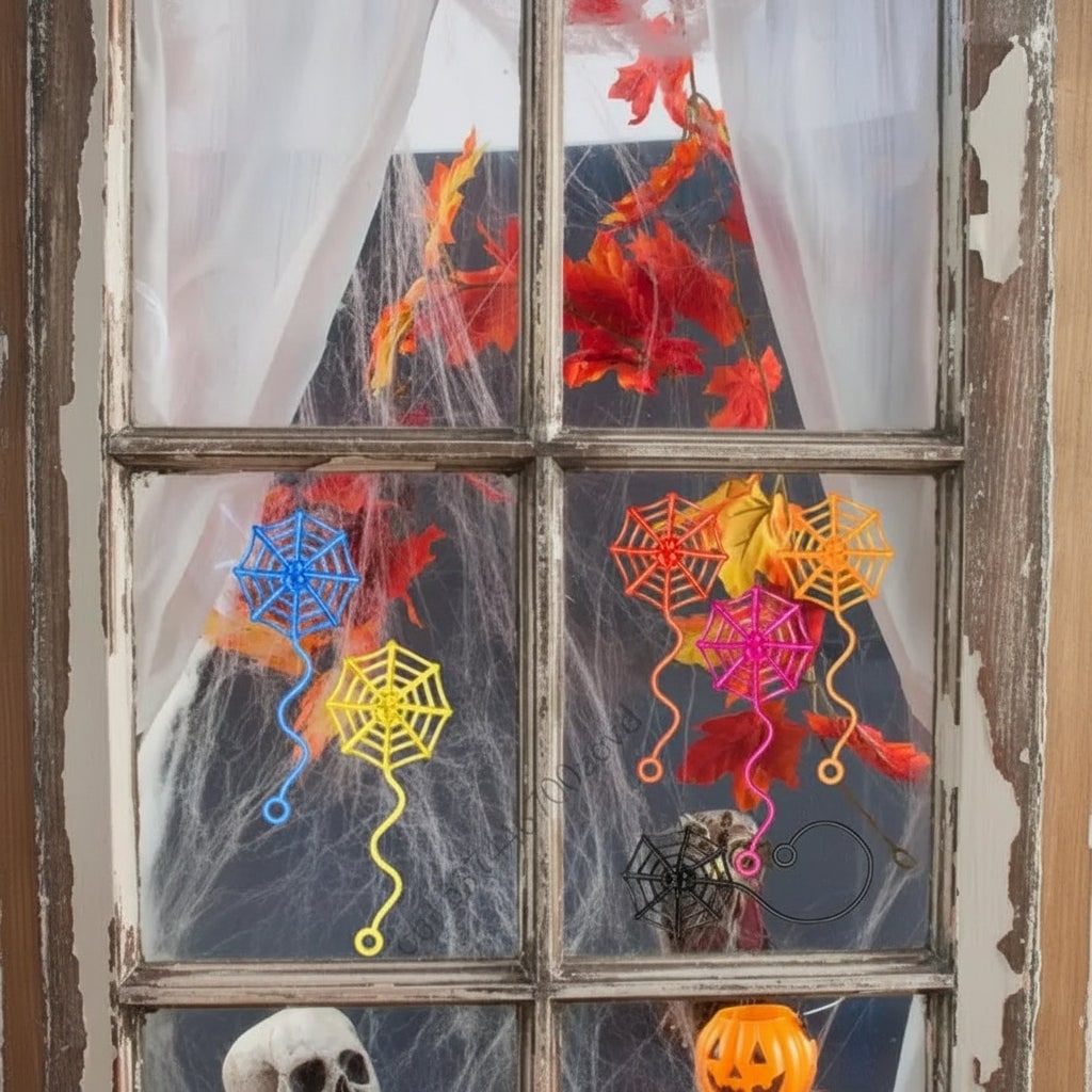 Halloween Sticky Toys Wall Crawler Spider Web Stretchy Spiderweb for Party Decoration - Image 4