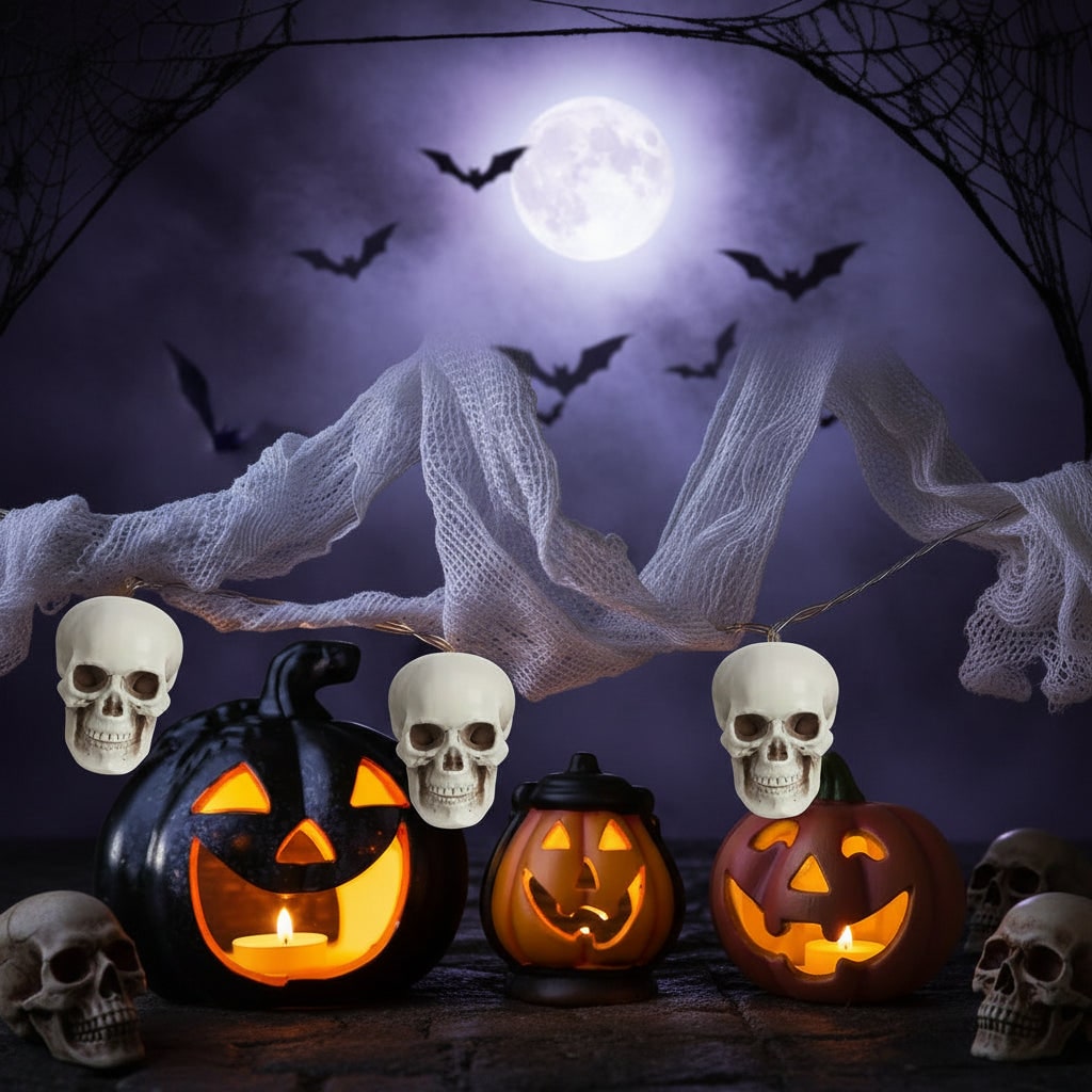 Halloween Sugar Skull Decorations with Mini Plastic for Party and Haunted House Decor - Image 5